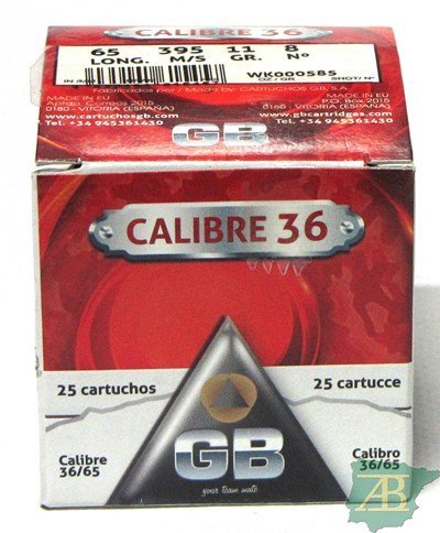 CAJON CARTUCHOS GB CAL. 36 11GR